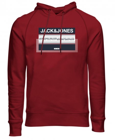 Jack & Jones Booster Hoodie Sun-Dried Tomato - Mikiny & mikiny s kapucí - Mikiny & Mikiny s kapucí 2XL-12XL