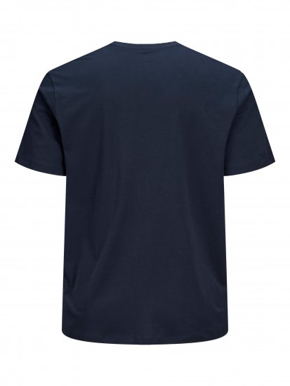 Jack & Jones Preston Crew Neck T-Shirt Navy - Trička - Trička nadměrné velikosti - 2XL-14XL