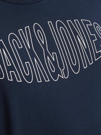 Jack & Jones Preston Crew Neck T-Shirt Navy - Trička - Trička nadměrné velikosti - 2XL-14XL