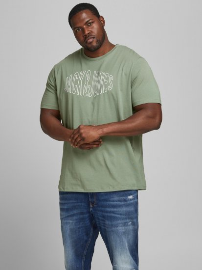 Jack & Jones Preston T-Shirt Sea Spray - Trička - Trička nadměrné velikosti - 2XL-14XL