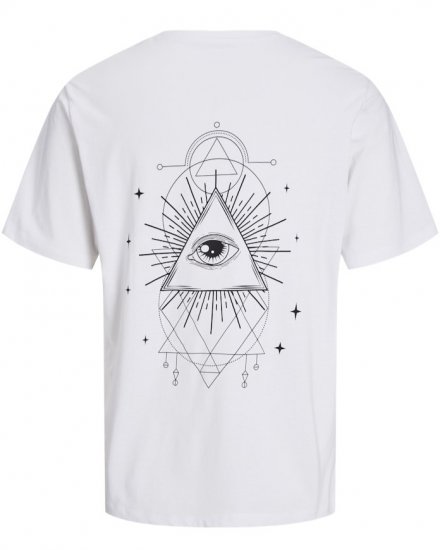 Jack & Jones Jackie Crew Neck T-Shirt White - Trička - Trička nadměrné velikosti - 2XL-14XL