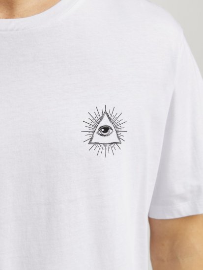 Jack & Jones Jackie Crew Neck T-Shirt White - Trička - Trička nadměrné velikosti - 2XL-14XL