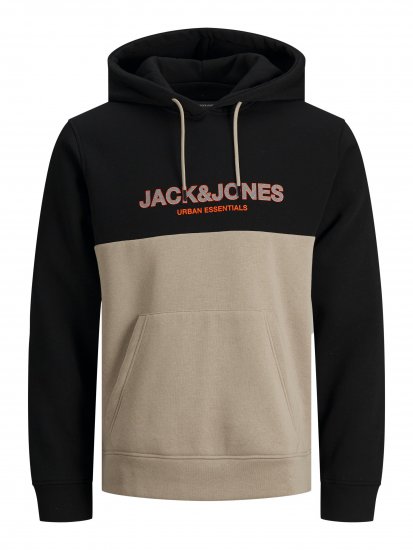 Jack & Jones JJEURBAN BLOCKING SWEAT Beige - Mikiny & mikiny s kapucí - Mikiny & Mikiny s kapucí 2XL-12XL