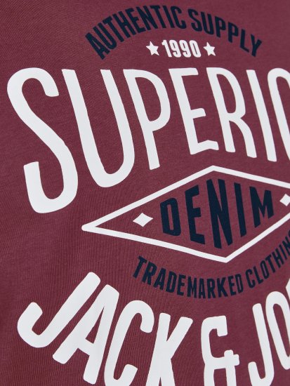 Jack & Jones JJELOGO TEE Hawthorn Rose - Trička - Trička nadměrné velikosti - 2XL-14XL