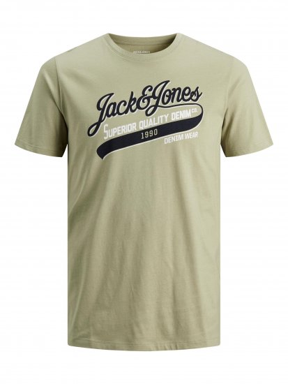 Jack & Jones JJELOGO TEE Light Green - Trička - Trička nadměrné velikosti - 2XL-14XL