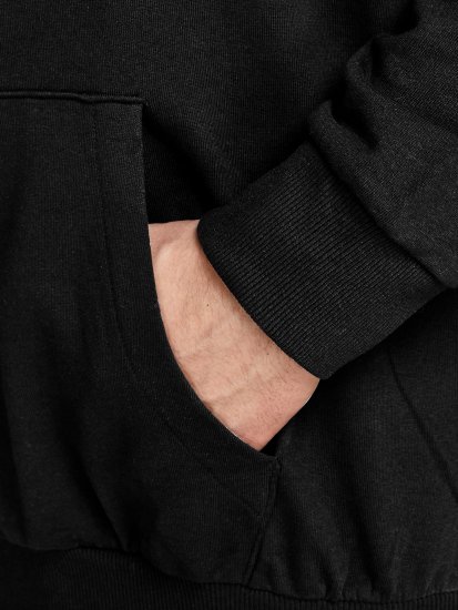 Jack & Jones JJESHARK SWEAT Hoodie Black - Mikiny & mikiny s kapucí - Mikiny & Mikiny s kapucí 2XL-12XL