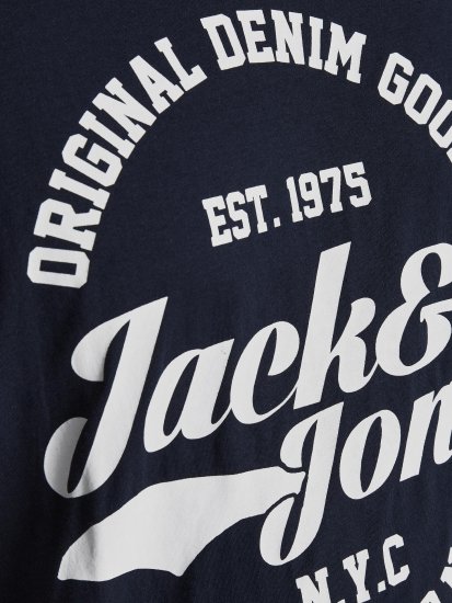 Jack & Jones JJERAFA TEE Navy - Trička - Trička nadměrné velikosti - 2XL-14XL