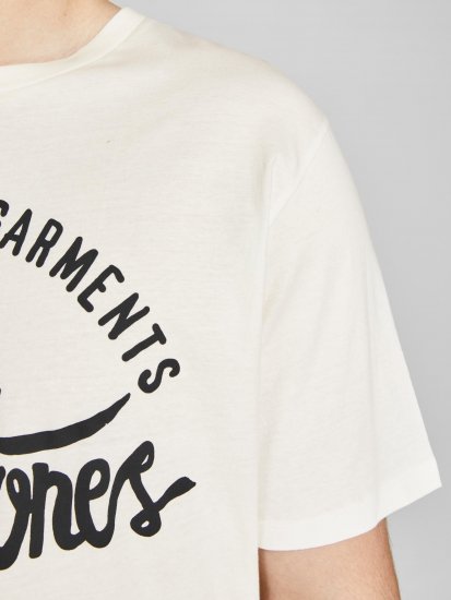 Jack & Jones JJERAFA TEE White - Trička - Trička nadměrné velikosti - 2XL-14XL