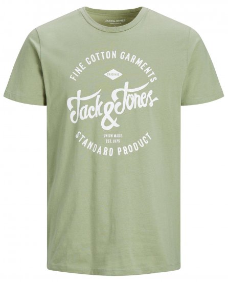 Jack & Jones JJERAFA TEE Light Green - Trička - Trička nadměrné velikosti - 2XL-14XL