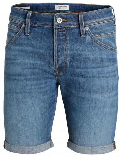Jack & Jones JJIRICK JJFOX Shorts Blue Denim - Šortky - Šortky Nadměrné Velikosti W40-W60