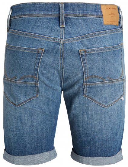 Jack & Jones JJIRICK JJFOX Shorts Blue Denim - Šortky - Šortky Nadměrné Velikosti W40-W60