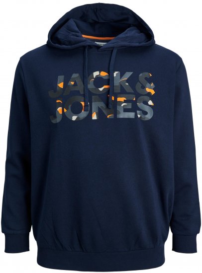 Jack & Jones JJRAMP Hoodie Navy - Mikiny & mikiny s kapucí - Mikiny & Mikiny s kapucí 2XL-12XL