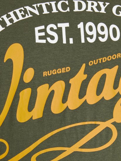 Jack & Jones JPRBLUBOOSTER TEE Khaki - Trička - Trička nadměrné velikosti - 2XL-14XL