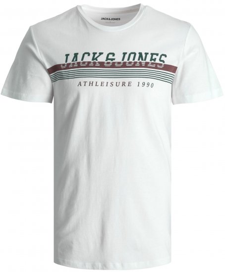 Jack & Jones JJIRON TEE White - Trička - Trička nadměrné velikosti - 2XL-14XL