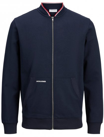Jack & Jones JJAIDEN ZIP Sweater Navy - Mikiny & mikiny s kapucí - Mikiny & Mikiny s kapucí 2XL-12XL