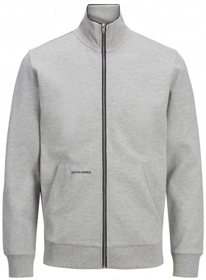 Jack & Jones JJAIDEN ZIP Sweater Grey - Mikiny & mikiny s kapucí - Mikiny & Mikiny s kapucí 2XL-12XL
