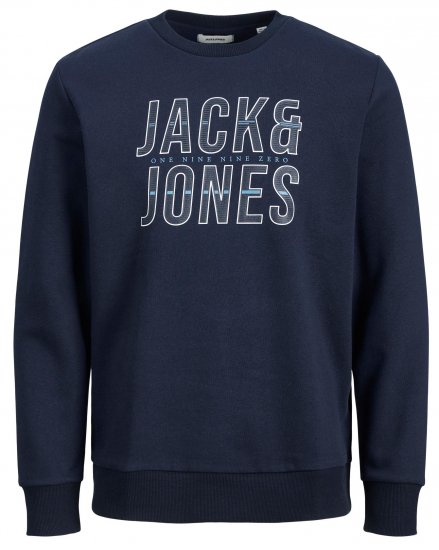 Jack & Jones JJXILO Sweat Navy - Mikiny & mikiny s kapucí - Mikiny & Mikiny s kapucí 2XL-12XL