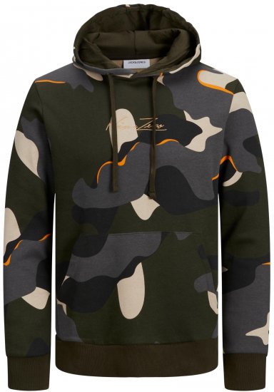 Jack & Jones JJCRAMP Hoodie Green - Mikiny & mikiny s kapucí - Mikiny & Mikiny s kapucí 2XL-12XL