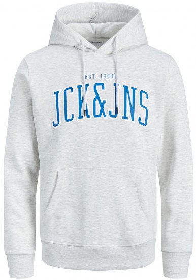 Jack & Jones JJCEMB Hoodie White - Mikiny & mikiny s kapucí - Mikiny & Mikiny s kapucí 2XL-12XL