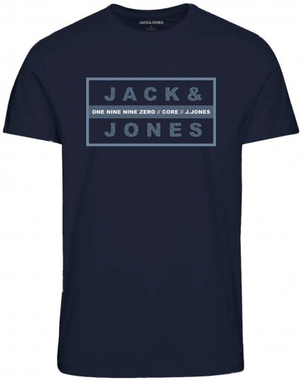 Jack & Jones JJSTORM TEE Navy - Trička - Trička nadměrné velikosti - 2XL-14XL