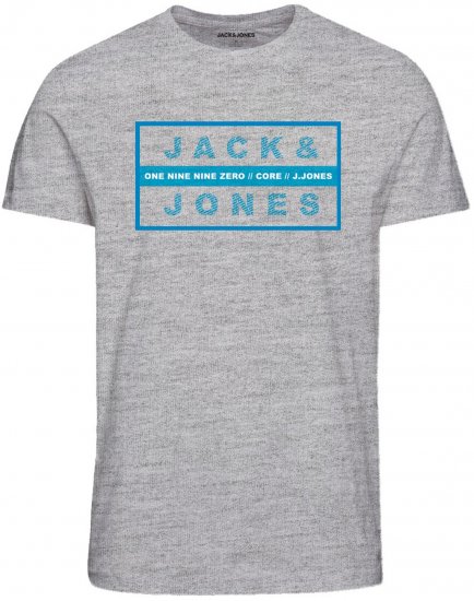 Jack & Jones JJSTORM TEE Grey - Trička - Trička nadměrné velikosti - 2XL-14XL