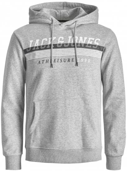 Jack & Jones JJIRON Hoodie Grey - Mikiny & mikiny s kapucí - Mikiny & Mikiny s kapucí 2XL-12XL