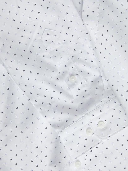 Jack & Jones JPRBLACARDIFF Print Shirt LS White - Košile - Košile 2XL-10XL