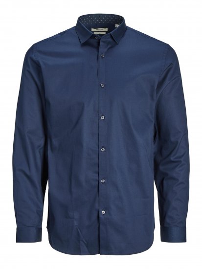 Jack & Jones JPRBLACARDIFF CONTRAST Shirt LS Navy - Košile - Košile 2XL-10XL