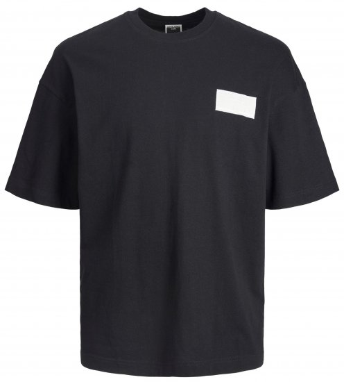 Jack & Jones JCONASA TEE Black - Trička - Trička nadměrné velikosti - 2XL-14XL