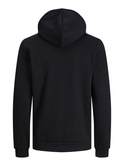 Jack & Jones JCOBERG SWEAT ZIP Hoodie Black - Mikiny & mikiny s kapucí - Mikiny & Mikiny s kapucí 2XL-12XL