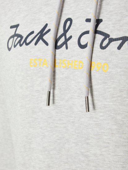 Jack & Jones JCOBERG SWEAT ZIP Hoodie Grey Melange - Mikiny & mikiny s kapucí - Mikiny & Mikiny s kapucí 2XL-12XL