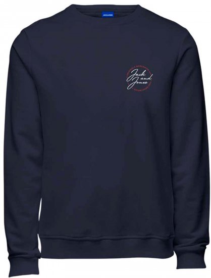 Jack & Jones JORJERRY SC SWEATSHIRT Navy - Mikiny & mikiny s kapucí - Mikiny & Mikiny s kapucí 2XL-12XL