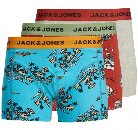 Jack & Jones JACJAXON Boxers 3-pack - Spodní prádlo - Spodní Prádlo Nadměrné Velikosti 2XL-8XL
