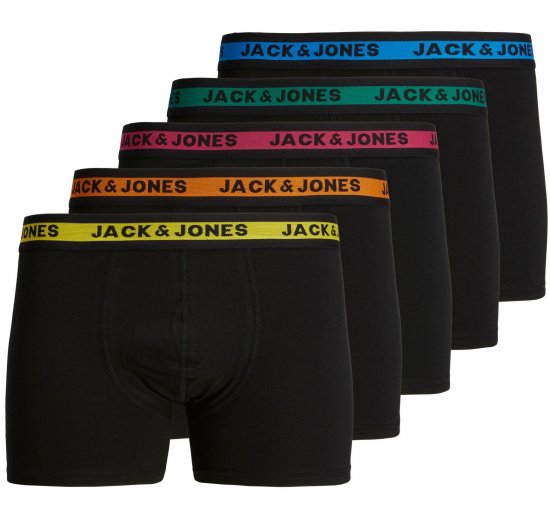 Jack & Jones JACJOSH Boxers 5-pack Black - Spodní prádlo - Spodní Prádlo Nadměrné Velikosti 2XL-8XL