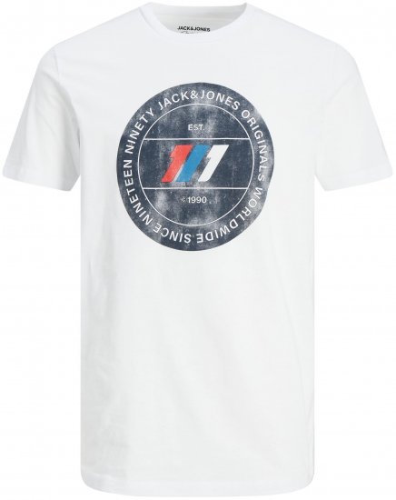 Jack & Jones JORNATE TEE White - Trička - Trička nadměrné velikosti - 2XL-14XL
