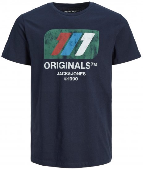 Jack & Jones JORNATE TEE Navy - Trička - Trička nadměrné velikosti - 2XL-14XL