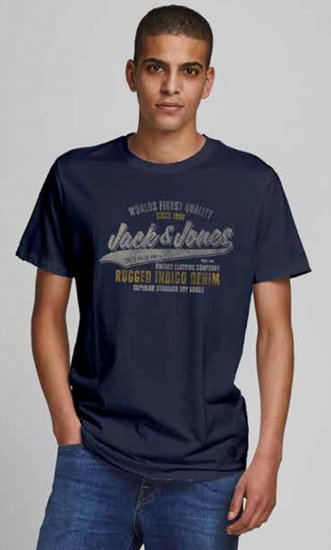 Jack & Jones JPRBLUBOOSTER TEE Navy - Trička - Trička nadměrné velikosti - 2XL-14XL