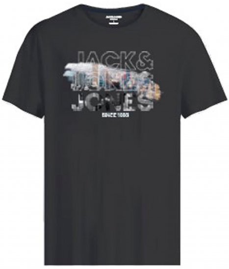 Jack & Jones JCOBOOSTER T-Shirt Black - Trička - Trička nadměrné velikosti - 2XL-14XL