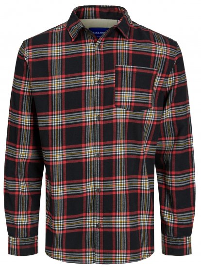 Jack & Jones JOROWEN CHECK COMFORT Shirt Black - Košile - Košile 2XL-10XL