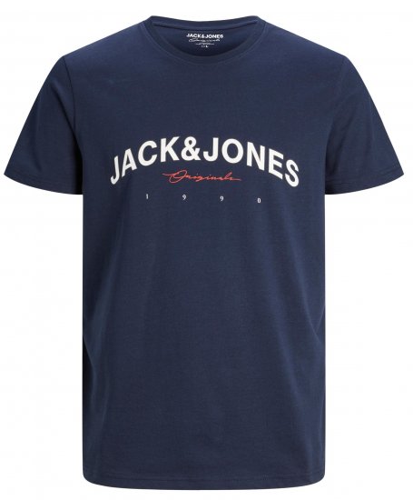 Jack & Jones JORFRIDAY T-Shirt Navy - Trička - Trička nadměrné velikosti - 2XL-14XL