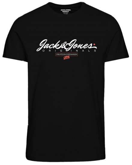 Jack & Jones JORSYMBOL T-shirt Black - Trička - Trička nadměrné velikosti - 2XL-14XL