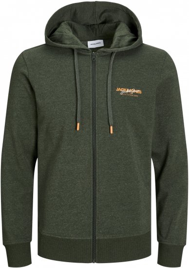 Jack & Jones ALVIS Hoodie Kombu Green - Mikiny & mikiny s kapucí - Mikiny & Mikiny s kapucí 2XL-12XL