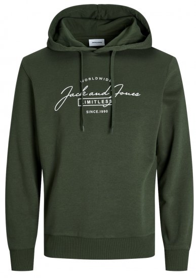Jack & Jones JJFERRIS SWEAT Hoodie Kombu Green - Mikiny & mikiny s kapucí - Mikiny & Mikiny s kapucí 2XL-12XL