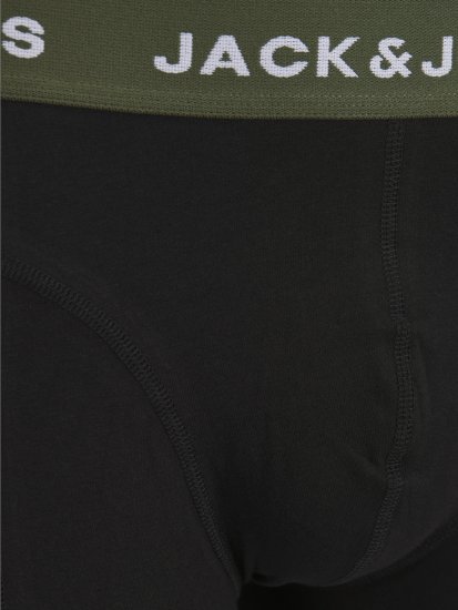 Jack & Jones JACARON Trunks 3-Pack Black - Spodní prádlo - Spodní Prádlo Nadměrné Velikosti 2XL-8XL