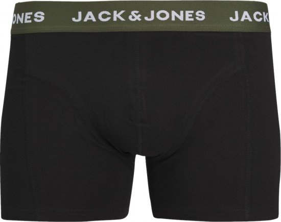 Jack & Jones JACARON Trunks 3-Pack Black - Spodní prádlo - Spodní Prádlo Nadměrné Velikosti 2XL-8XL