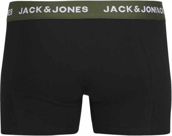 Jack & Jones JACARON Trunks 3-Pack Black - Spodní prádlo - Spodní Prádlo Nadměrné Velikosti 2XL-8XL