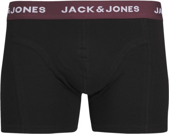 Jack & Jones JACARON Trunks 3-Pack Black - Spodní prádlo - Spodní Prádlo Nadměrné Velikosti 2XL-8XL