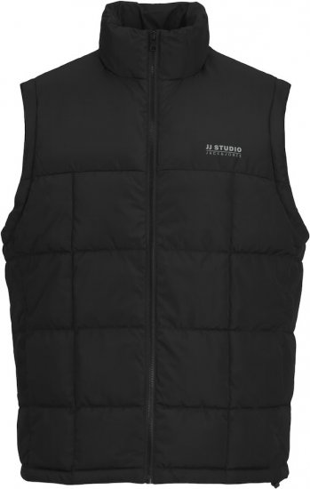Jack & Jones BEN Square Quilted Bodywarmer Black - Bundy - Bundy Nadměrné Velikosti - 2XL-8XL