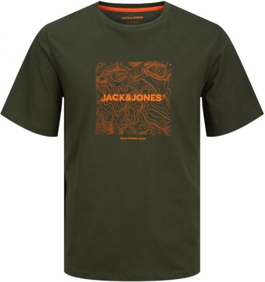 Jack & Jones LINER T-Shirt Kombu Green - Trička - Trička nadměrné velikosti - 2XL-14XL