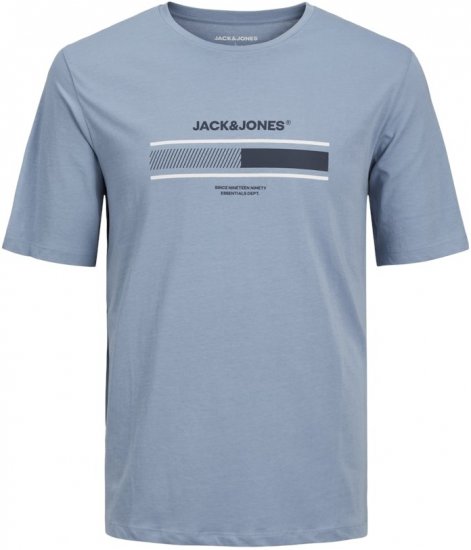 Jack & Jones SOUTH T-Shirt Light Blue - Trička - Trička nadměrné velikosti - 2XL-14XL